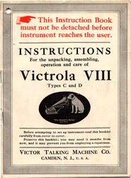 Victor Victrola VIII Instructions